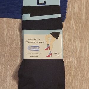 Women's Black Trouser Socks - One Size
